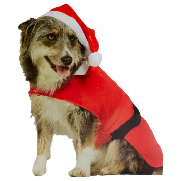 Other - *⭐ Host Pick* Christmas Santa Hooded Adjustable Dog Costume Coat